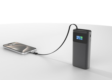 Logo trade mainoslahja kuva: Quantum RCS PD45W nopea 10 000 mAh -varavirtalähde näytöllä