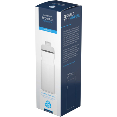 Logo trade mainoslahja ja liikelahja tuotekuva: H2O Active® Eco Base 650 ml -urheilujuomapullo läppäkannella