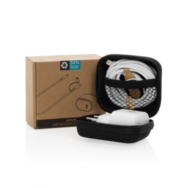 Logotrade dovana nuotrauka: Boost RCS reycled PET 20W tipo C 2 vnt įkrovimo rinkinys