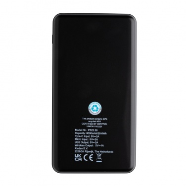 Logotrade verslo dovanos nuotrauka: RCS perdirbto plastiko 8000 mAh belaidis maitinimo blokas