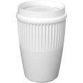 Cirrus 350 ml stiklinė su 360° dangteliu, Balta