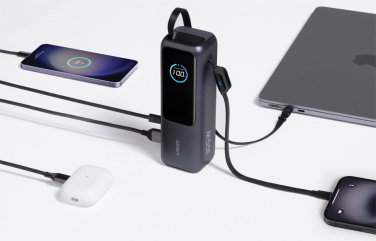 Logotrade verslo dovanos nuotrauka: „Anker“ išorinė baterija 25 000 mAh 165 W, įmontuotas ištraukiamas laidas