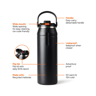 Logotrade verslo dovanos nuotrauka: „Nordic Drift Trail RCS“ termosas su termosu, 940 ml