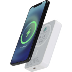Acrab 10.000 mAh 15W magnētiskā bezvadu pārnēsājamā uzlādes ierīce ar 20W PD - izgatavota no pārstrādātas plastmasas
