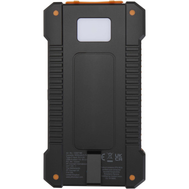 Logotrade Ideja dāvanas foto: Altair 5000 mAh 10 W pārstrādātas plastmasas izturīga saules enerģijas pārnēsājamā baterija ar iebūvētu lukturīti