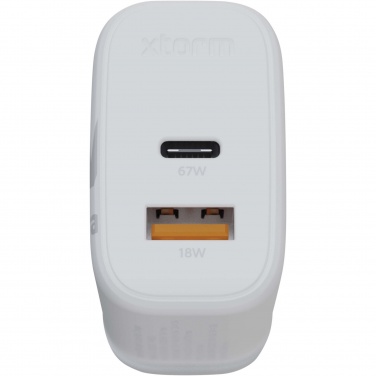 Логотрейд pекламные cувениры картинка: Xtorm XEC067G GaN² Ultra сетевое зарядное устройство мощностью 67 Вт, вилка стандарта Великобритании