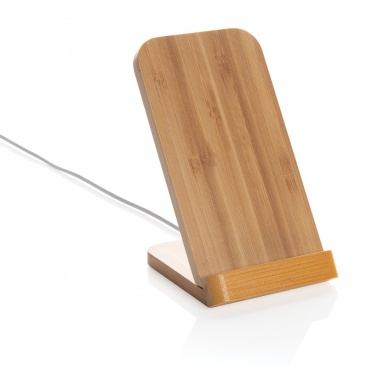 Лого трейд pекламные подарки фото: Подставка для беспроводной зарядки Bamboo 5 Вт