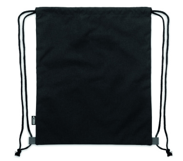 Логотрейд pекламные cувениры картинка: RPET PU drawstring bag 2 tone