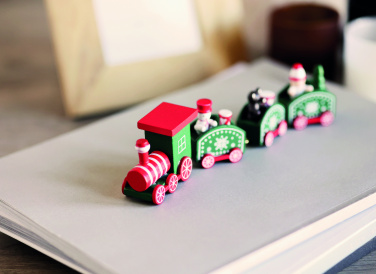 Лого трейд pекламные cувениры фото: Wooden Christmas train
