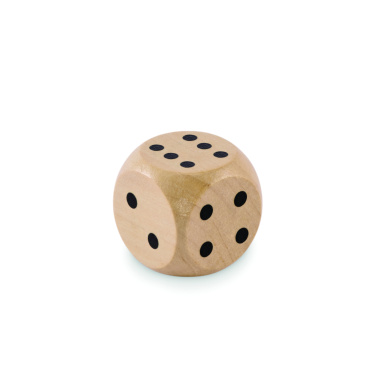 Логотрейд pекламные cувениры картинка: Schima wooden dice 3cm dia