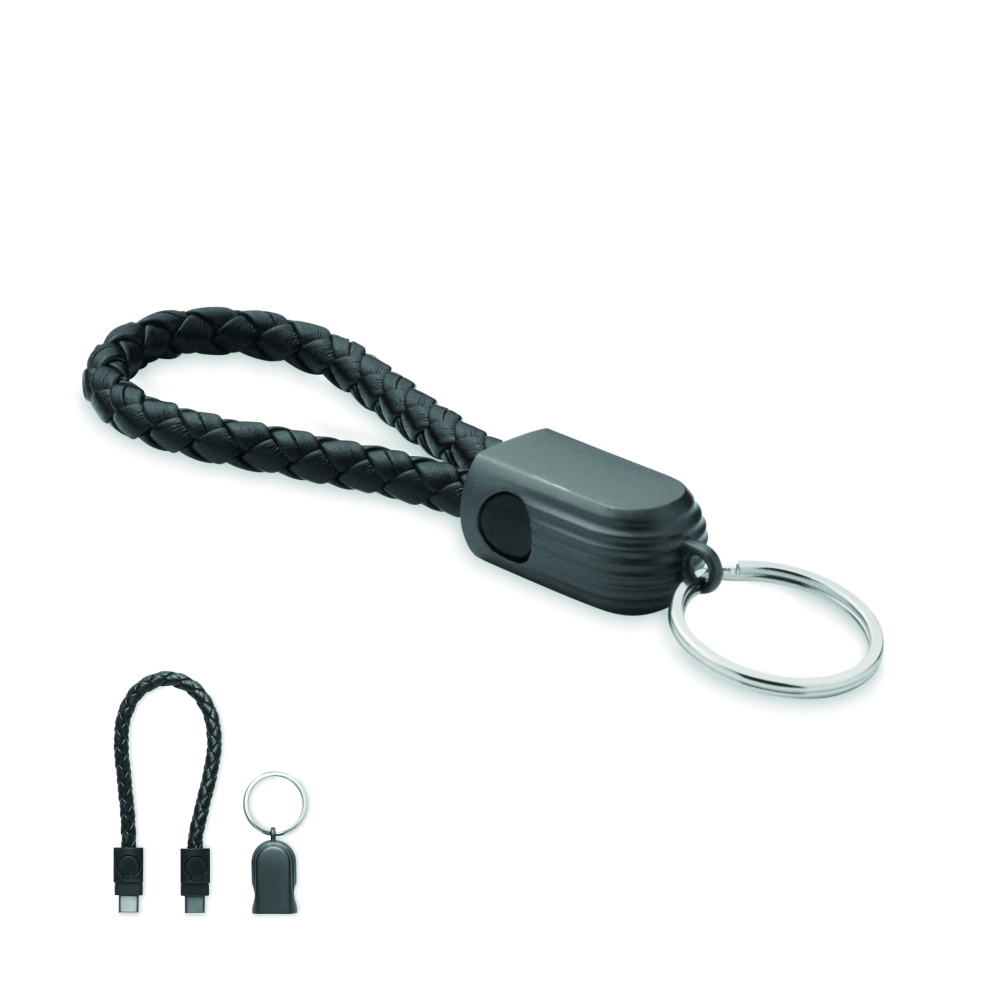 Логотрейд pекламные cувениры картинка: Key ring loop cable type-C