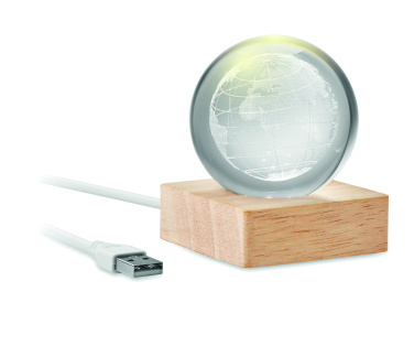 Логотрейд pекламные подарки картинка: LED globe glass ball