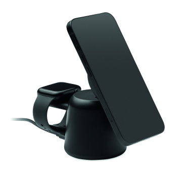 Логотрейд бизнес-подарки картинка: 3 in 1 wireless charger 15W