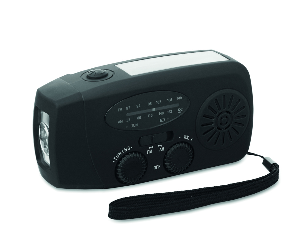 Лого трейд pекламные подарки фото: Portable radio SOS with LED torch