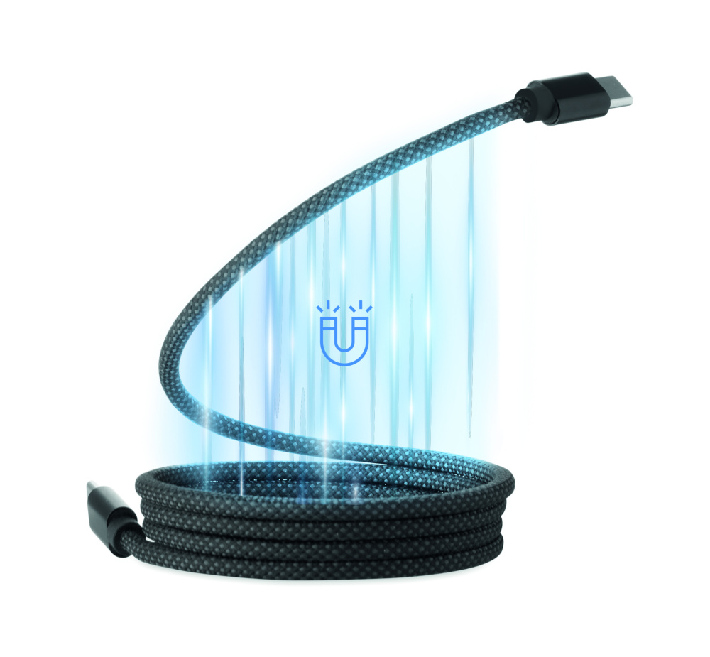 Лого трейд pекламные продукты фото: Braided magnetic cable in RPET
