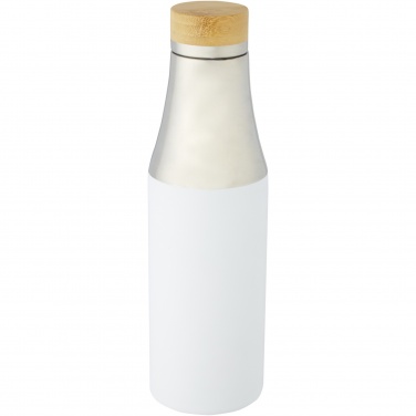 Logotrade profilprodukter bild: Hulan 540 ml vakuumisolerad kopparflaska i rostfritt stål med bambulock