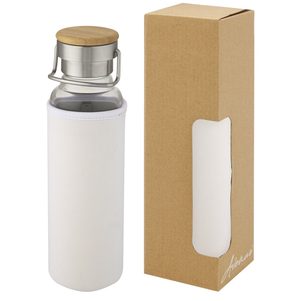 Logotrade kampanjprodukter bild: Thor 660 ml glasflaska med neoprenfodal