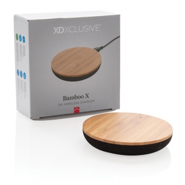 Logotrade reklamprodukter bild: Bamboo X 5W trådlös laddare