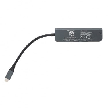 Logotrade presentreklam bild: Terra hub med HDMI input i RCS återvunnen aluminium