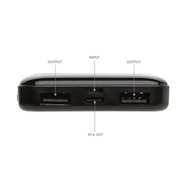 Logotrade kampanjprodukter bild: 5.000 mAh powerbank i RCS återvunnen plast