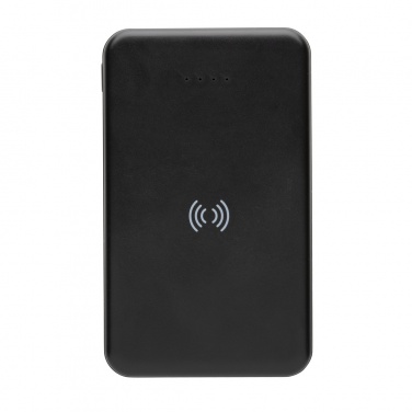 Logotrade kampanjprodukter bild: 5.000 mAh trådlös powerbank i RCS återvunnen plast