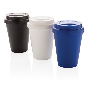 Logotrade kampanjprodukter bild: Återanvändningsbar dubbelväggig kaffemugg 300ml