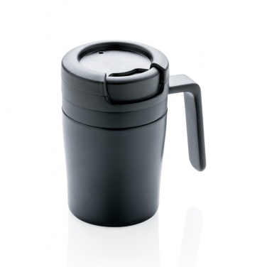 Logotrade kampanjprodukter bild: Coffee to go termosmugg med handtag