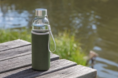 Logotrade presentreklam bild: Glasflaska med neoprenesleeve