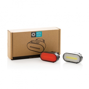 Logotrade profilprodukter bild: Lumino RCS återvunnen plast USB-laddningsbar cykellampa