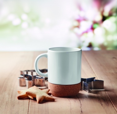 Logotrade presentreklam bild: Mugg med kork för sublimering