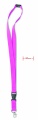 Logoband med metallkrok, Fuchsia