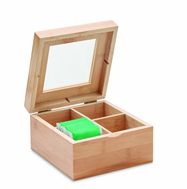 Logotrade presentreklam bild: Teabox i bambu