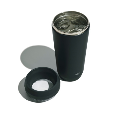 Logotrade presentreklam bild: Topl To Go-glas i återvunnet stål Patenterat 360-lock 354 ml