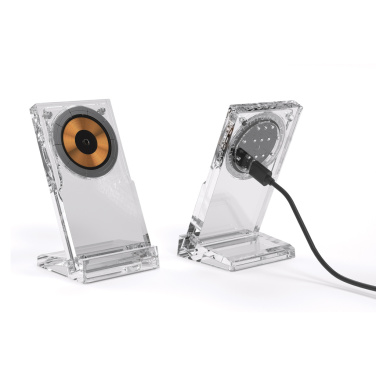 Logotrade reklamprodukter bild: Magcharge 15W magnetiskt trådlöst laddningsstativ