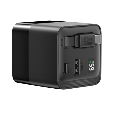 Logotrade profilreklam bild: Urban Vitamin Mendocino 65W GaN-laddare med utdragbar kabel