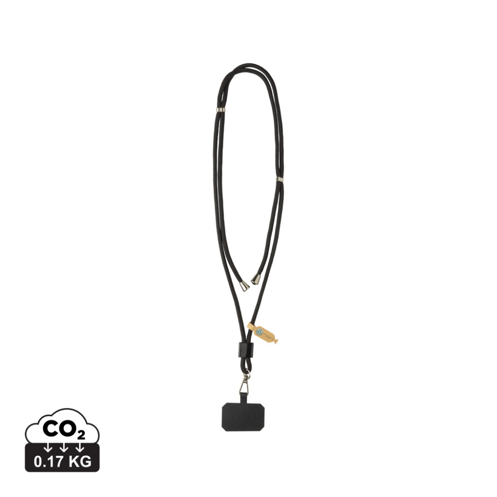 Logotrade profilreklam bild: CarryLoop RCS RPET-hållare med justerbar snodd för mobil