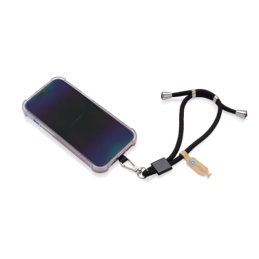 Logotrade profilprodukter bild: CarryLoop RCS  PET-justerbar telefonrem för mobiltelefon