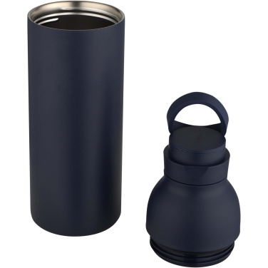 Logotrade profilprodukter bild: Illuminate 650 ml vattenflaska av RCS-certifierat återvunnet rostfritt stål med dubbelvägg, med 3 olika lock