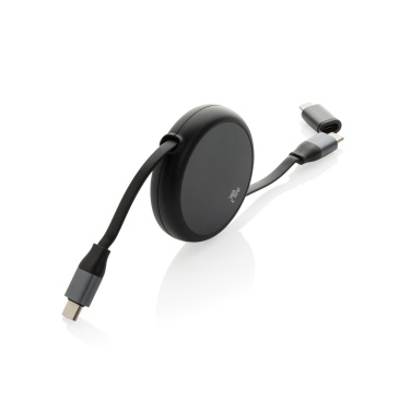 Logotrade profilreklam bild: Terra RCS återvunnen aluminium 240W utdragbar 2-i-1 kabel