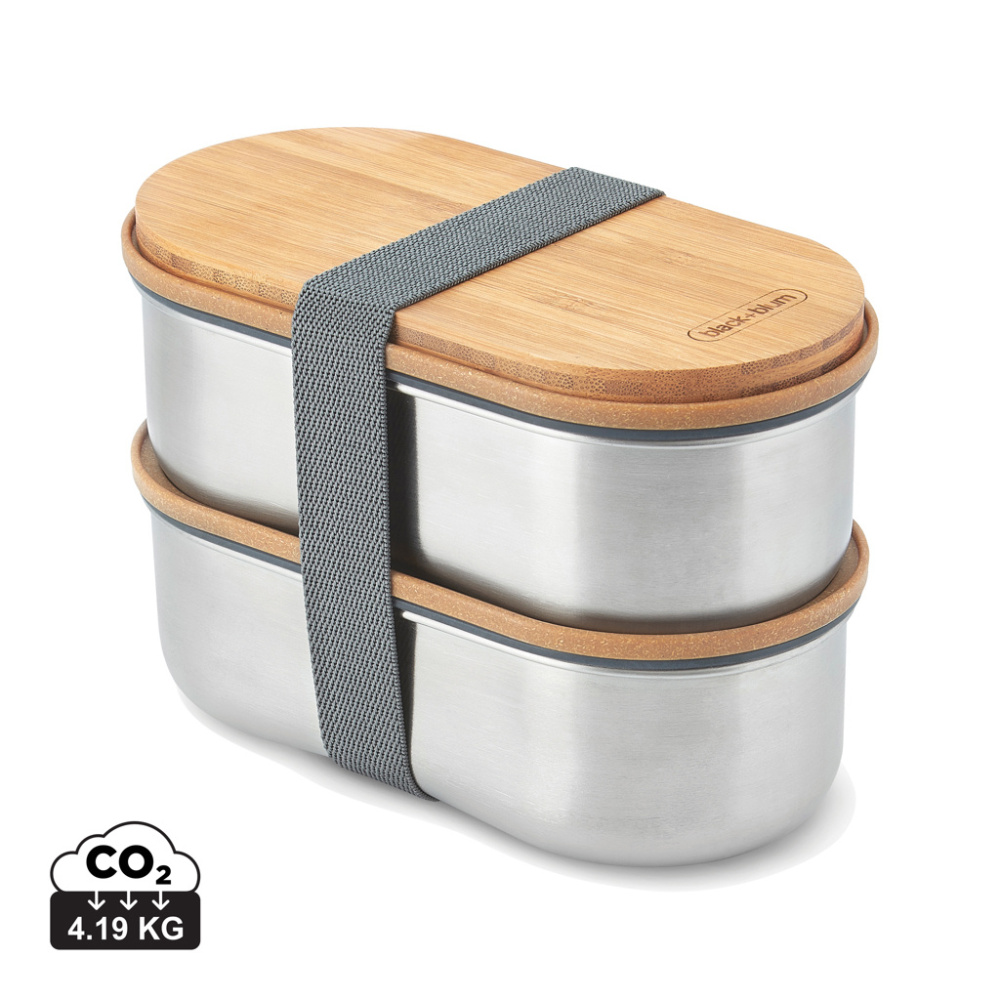 Logotrade presentreklam bild: Black+Blum Dubbel Rostfri Bento-låda