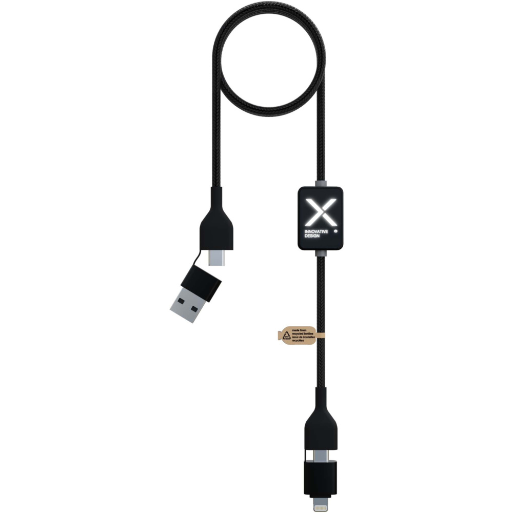 Logotrade presentreklam bild: SCX.design C32 60 W laddningssladd med strömbrytare och upplyst logotyp